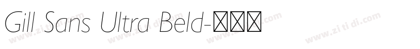 Gill Sans Ultra Beld字体转换